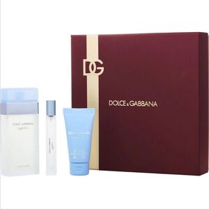 Dolce & Gabbana Light Blue Gift Set - Light Blue & Burgundy
